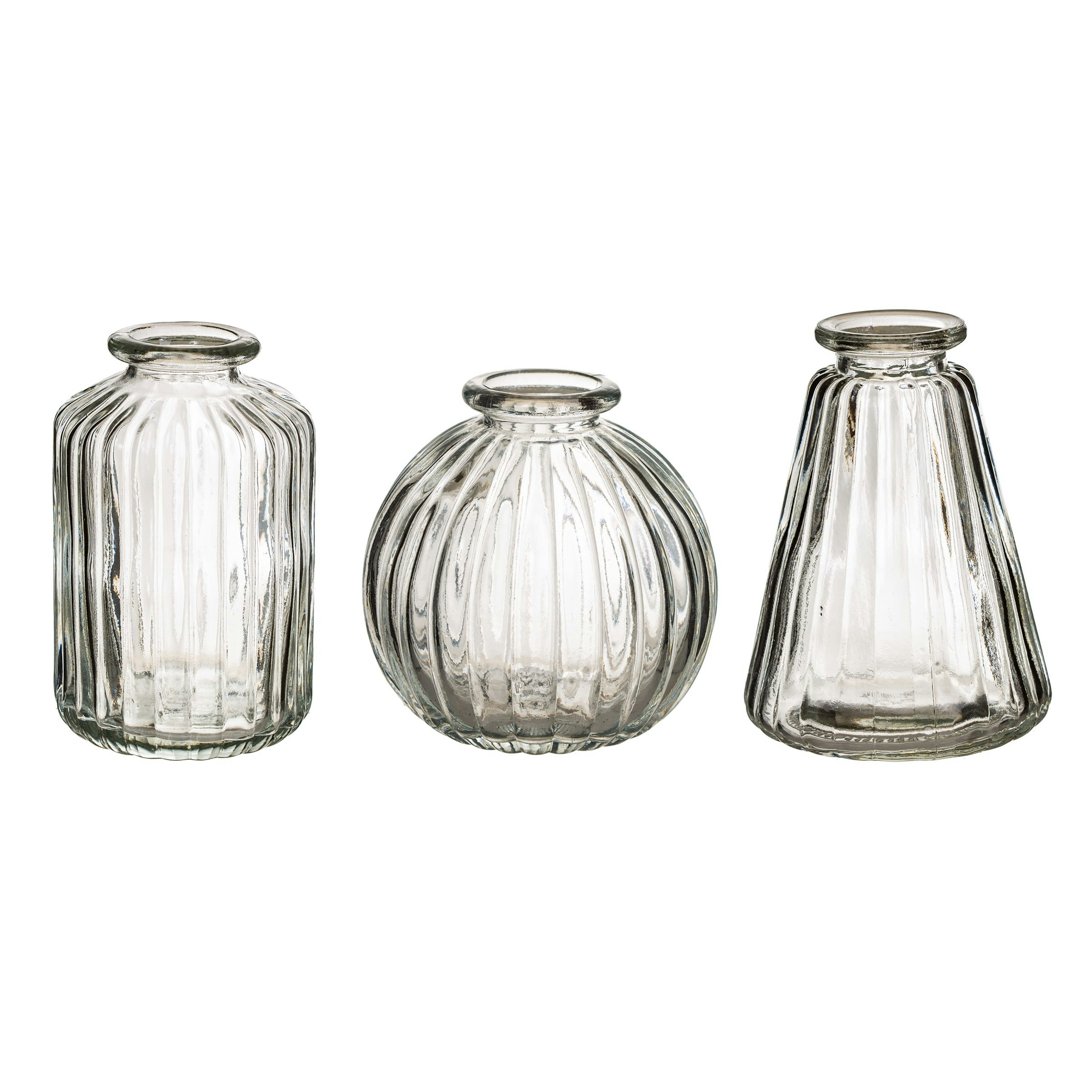Clear Glass Flower Vase by Sass & Belle