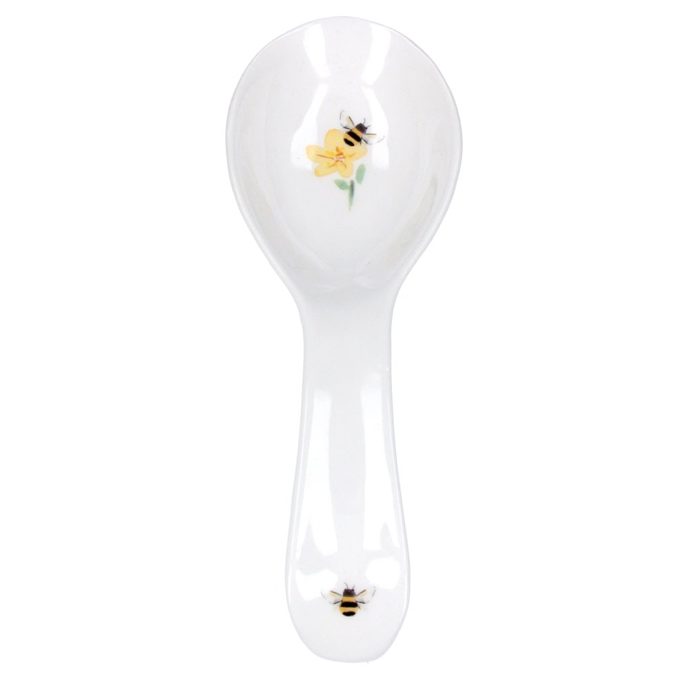 Bee and Buttercup Ceramic Spoon Rest by Gisela Graham