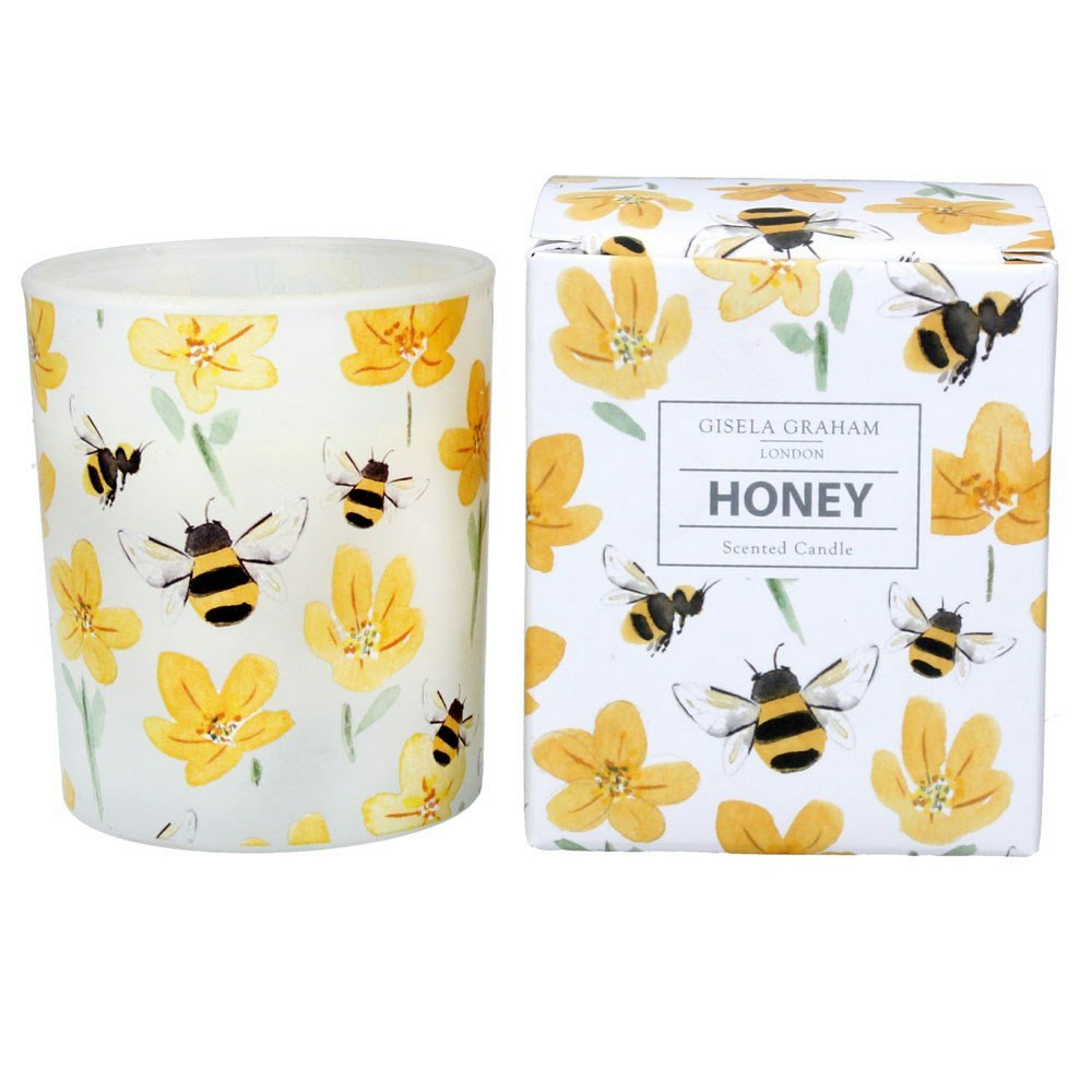 Large Honey with Buttercup and Bee Scented Candle by Gisela Graham