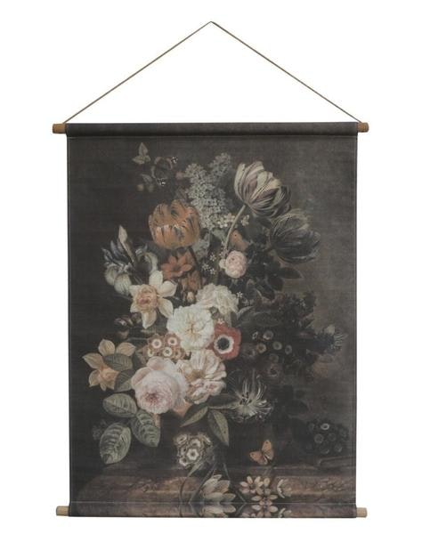 Canvas For Hanging W Floral Print Roses H 97 L 76 cm by Maitri