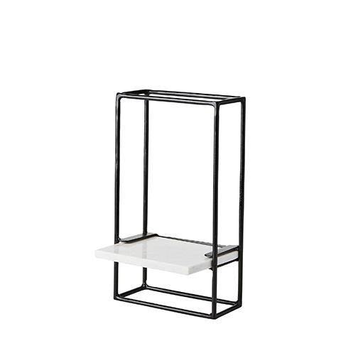 Black and White Milo Marble and Iron Shelf by Distinctly Living