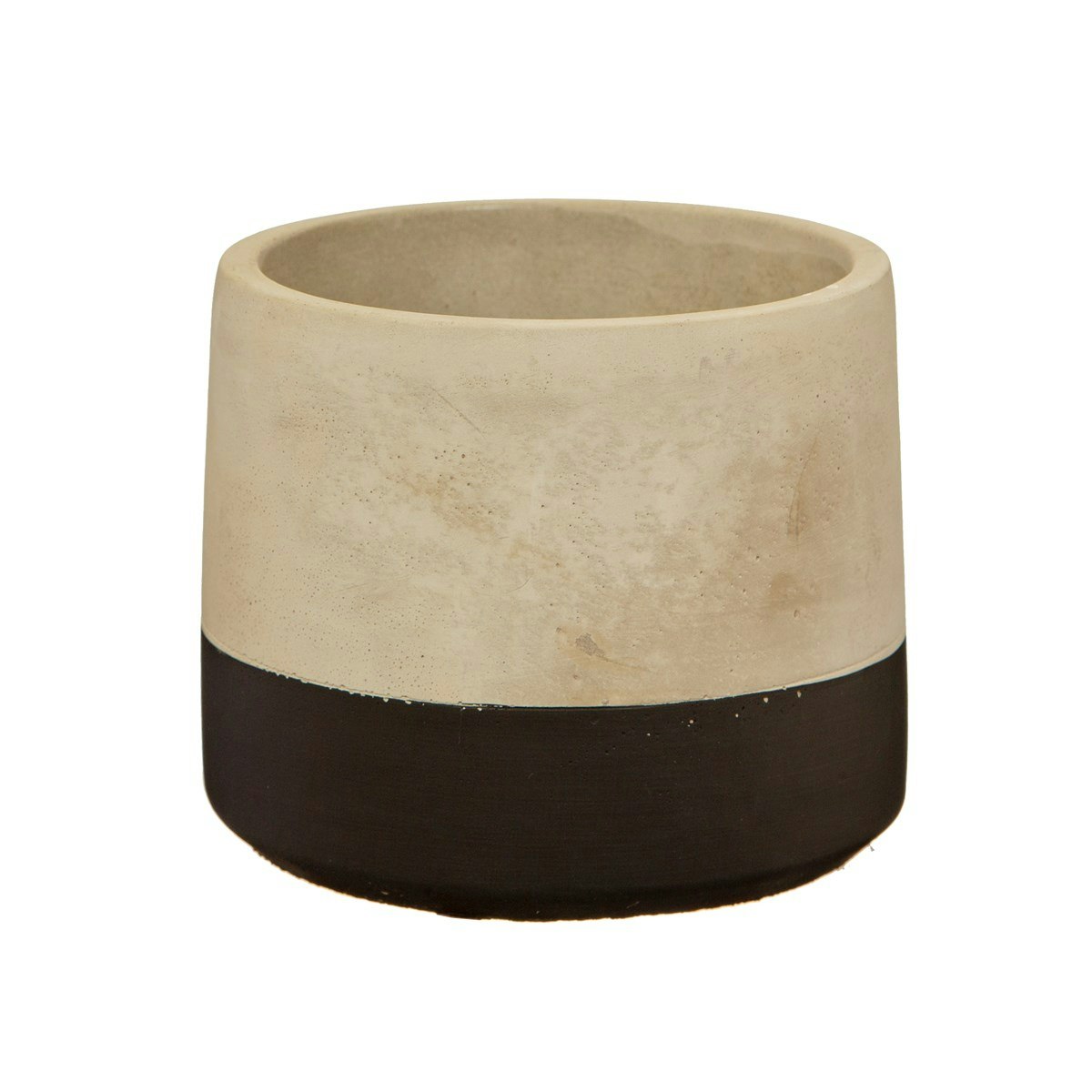 Black Dip Cement plant pot by Sass & Belle