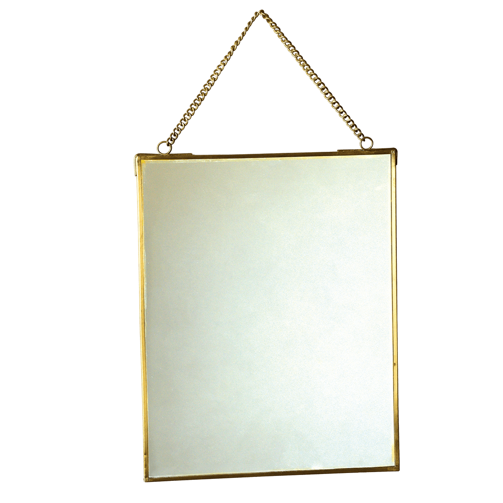Brass Hanging Mirror by Rex London