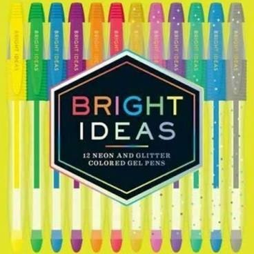 Set of 12 Neon and Sparkle Gel Pens by Bright Games
