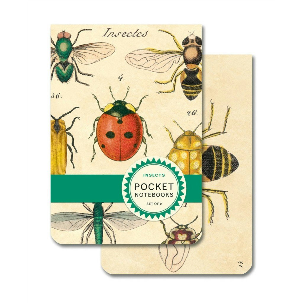 Set of 2 Insects Pocket Notebooks by Cavallini & Co