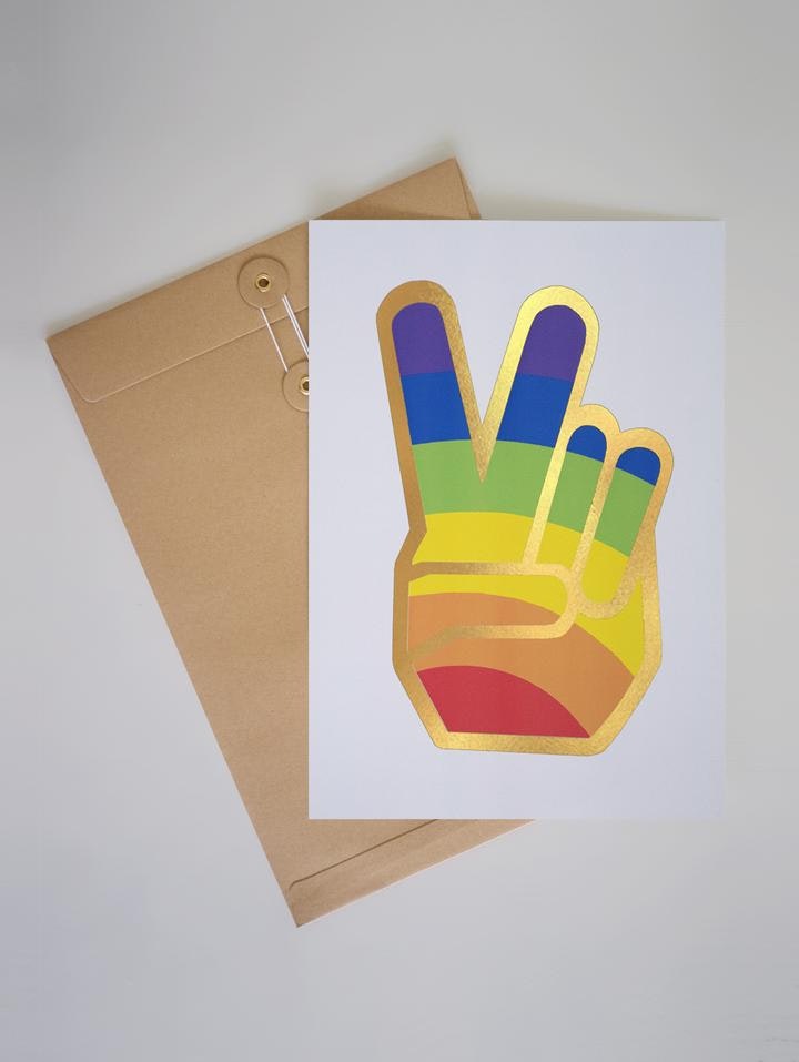 Peace Foil Print by Dandy Star