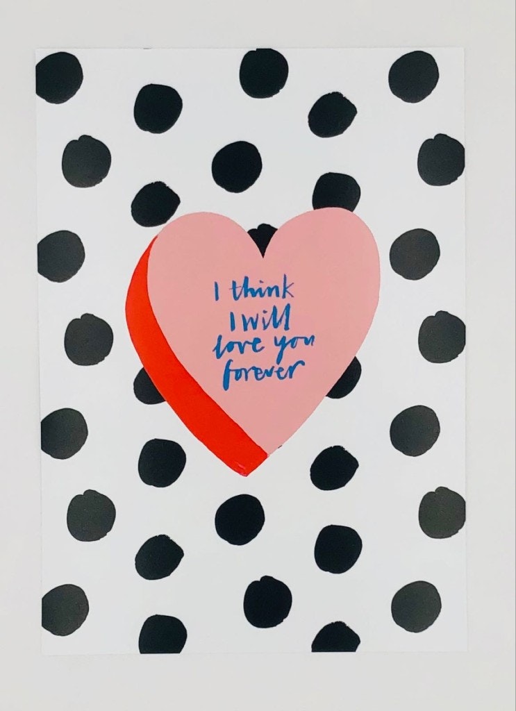 A4 Love You Forever Print by Eleanor Bowmer