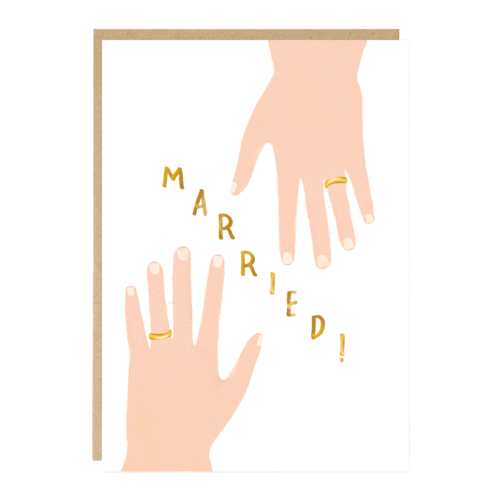 Married greeting card by Jade Fisher