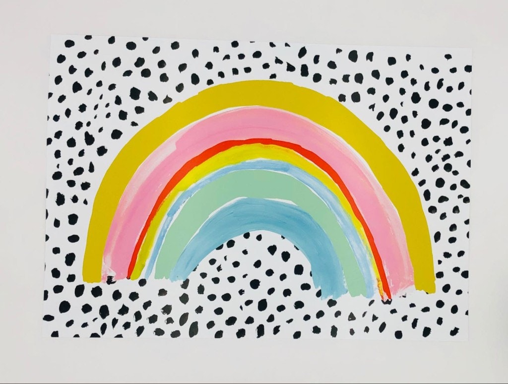 A3 Rainbow Spot Print by Eleanor Bowmer