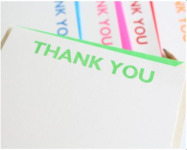 Thank You Correspondence Cards by Ledbury Letterpress