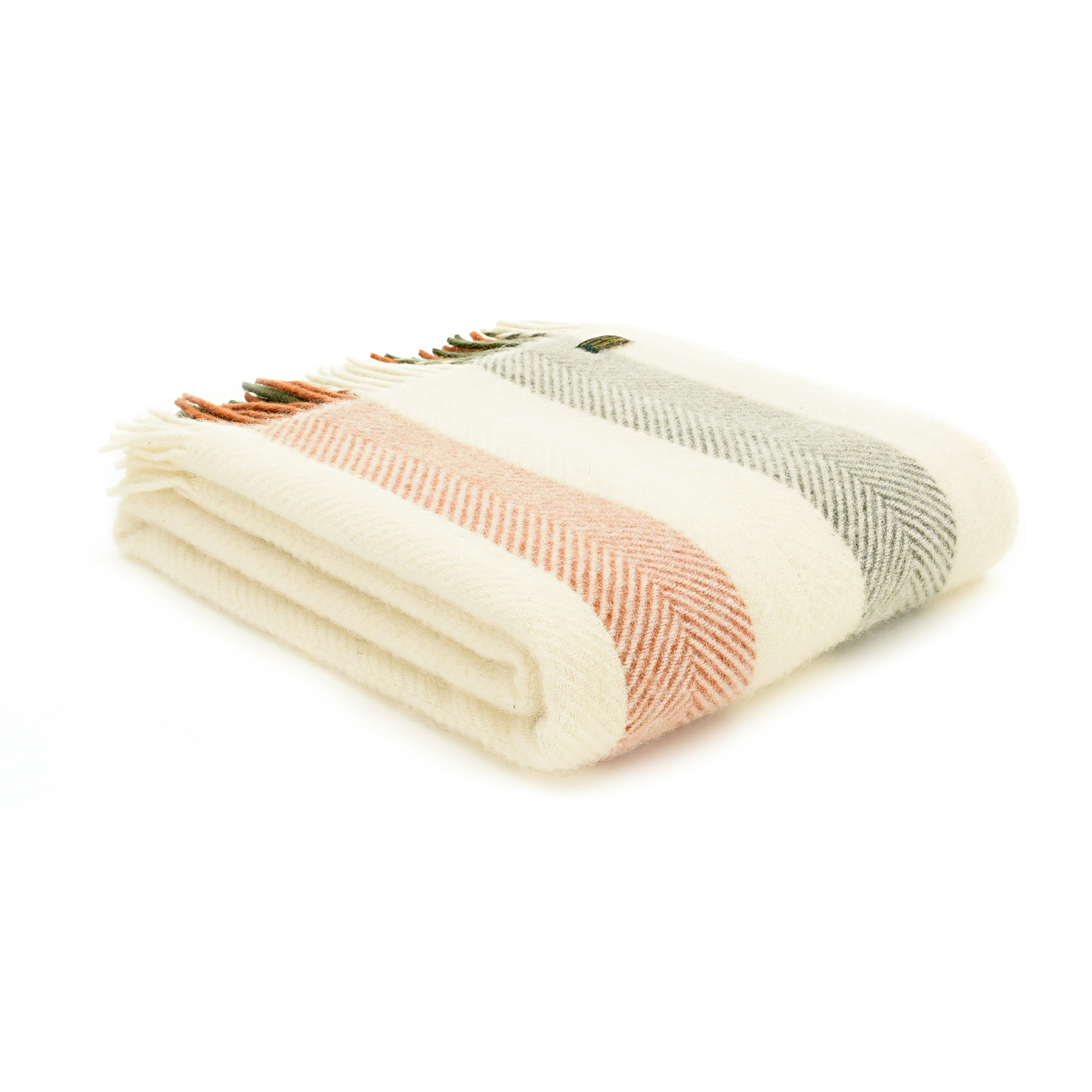 Woodland Stripe Pure New Wool Throw 150cm x 183cm by Tweedmill