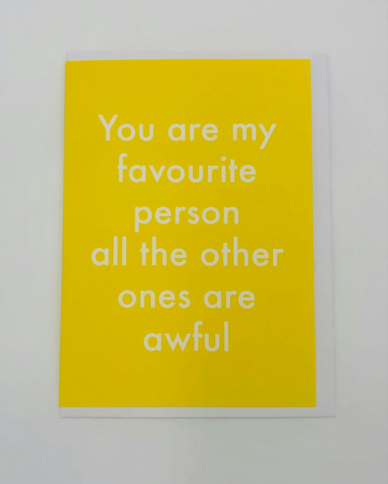 Favourite Person Card by Objectables
