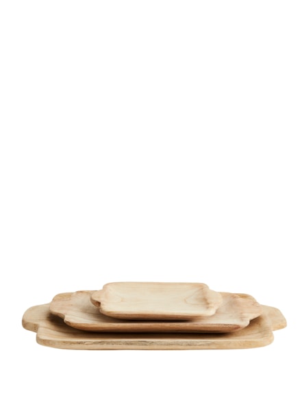 Rectangular Natural Wooden Trays by Madam Stoltz