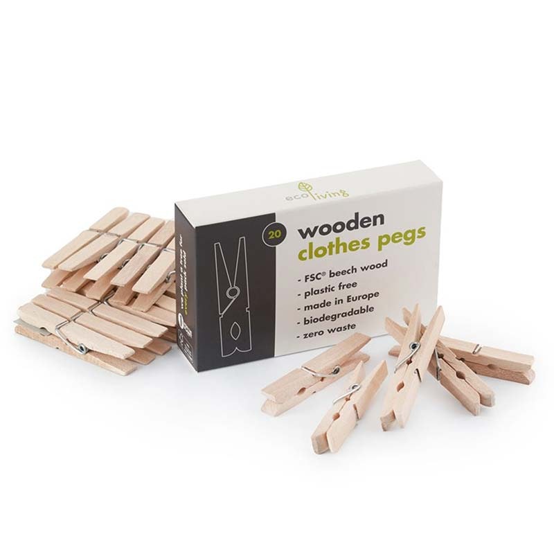 Wooden Clothes Pegs by Eco Living
