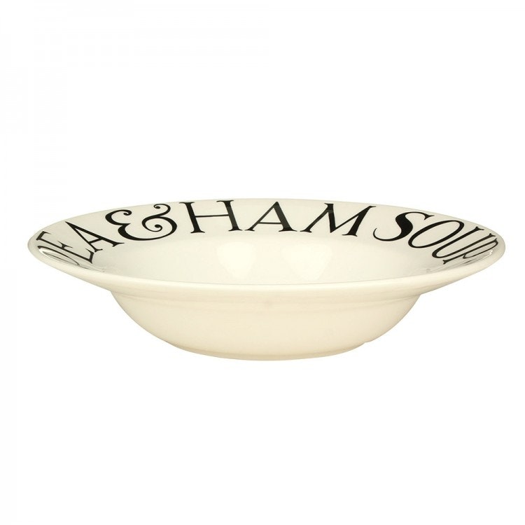 Black Toast Soup Plate by Emma Bridgewater