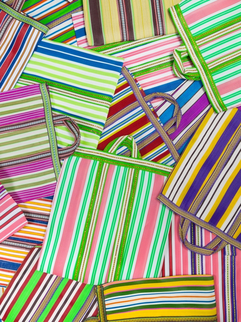 Large Stripy Market Bags by Acorn & Will