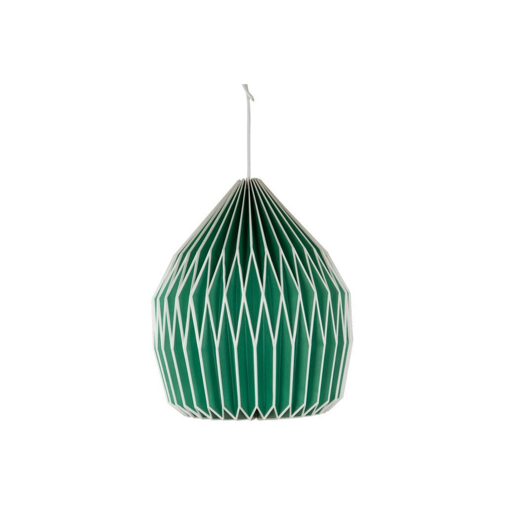 Green Pleated Lampshade by Ian Snow
