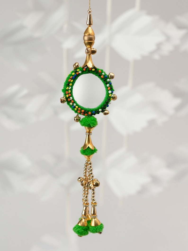 Hanging Mirror Decoration by ReFound Objects