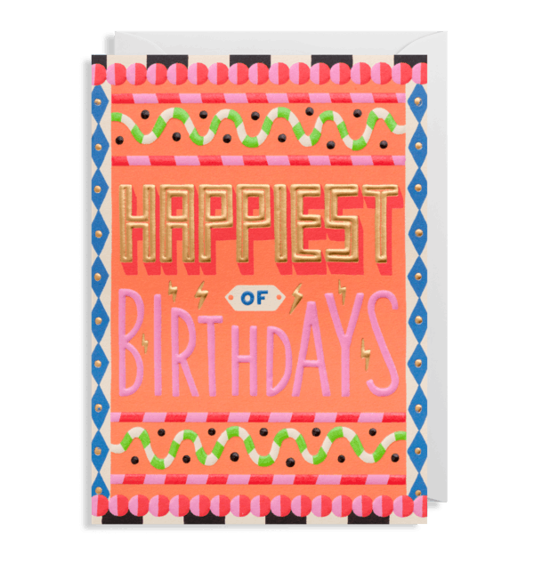 Happiest of Birthdays greeting card by Lagom Design