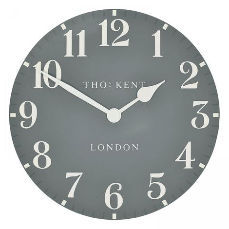 20" Arabic Flax Blue Large Wall Clock by Thomas Kent