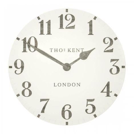 Large 20 Arabic Limestone Wall Clock by Thomas Kent