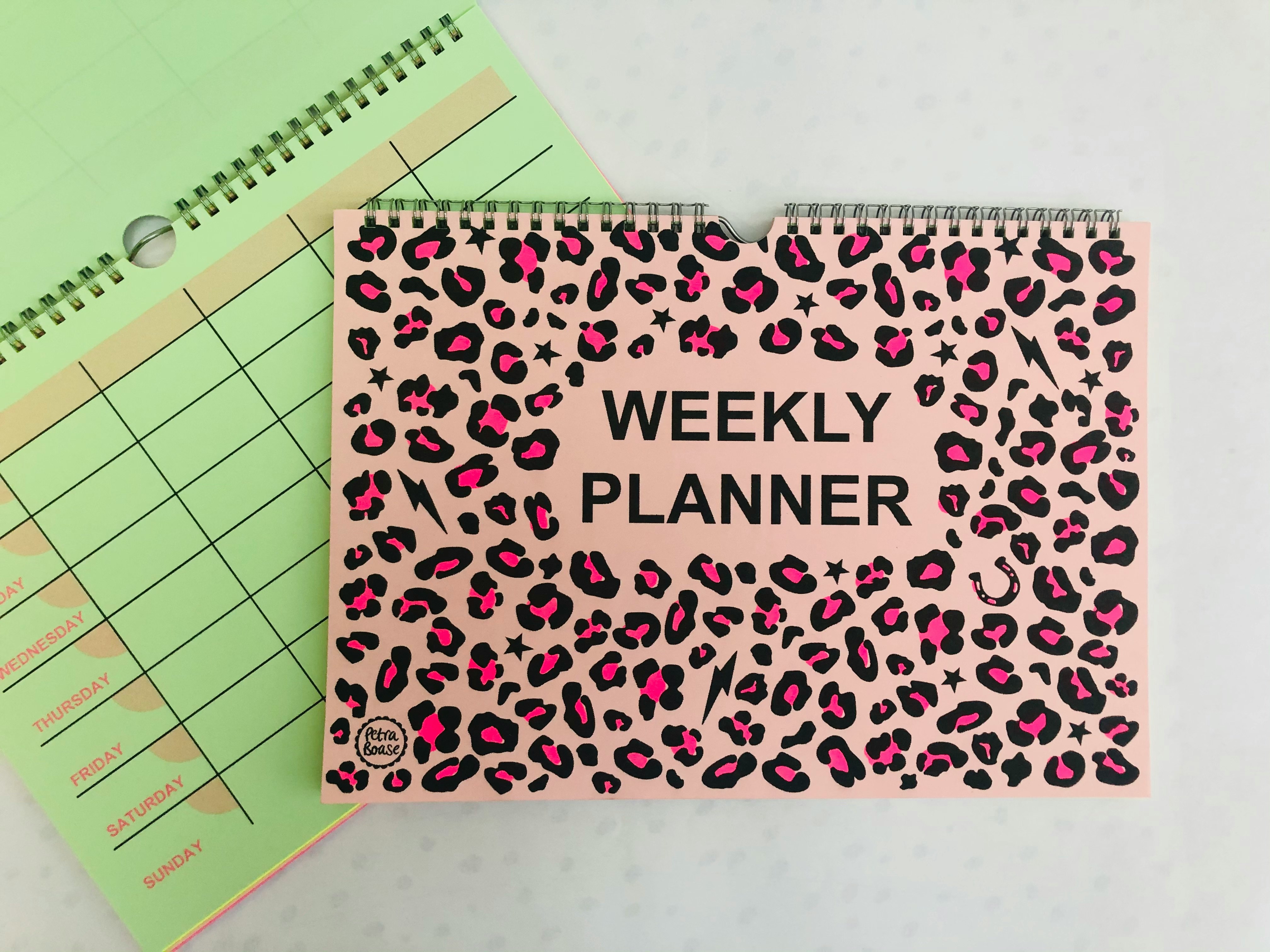 Leopard Print Weekly Planner by Petra Boase