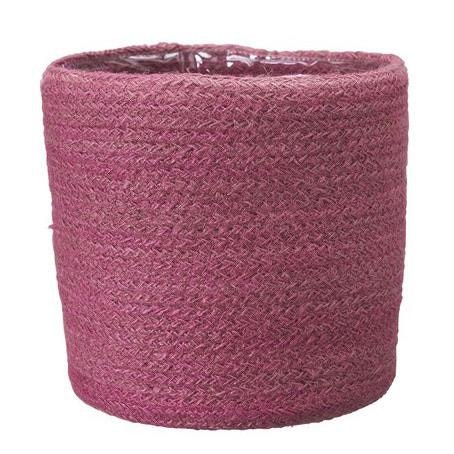 Large Pink Woven Plant Pot by Wikholm Form