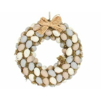 Pastel Moss Egg Decorative Easter Door Wreath Decoration by Gisela Graham