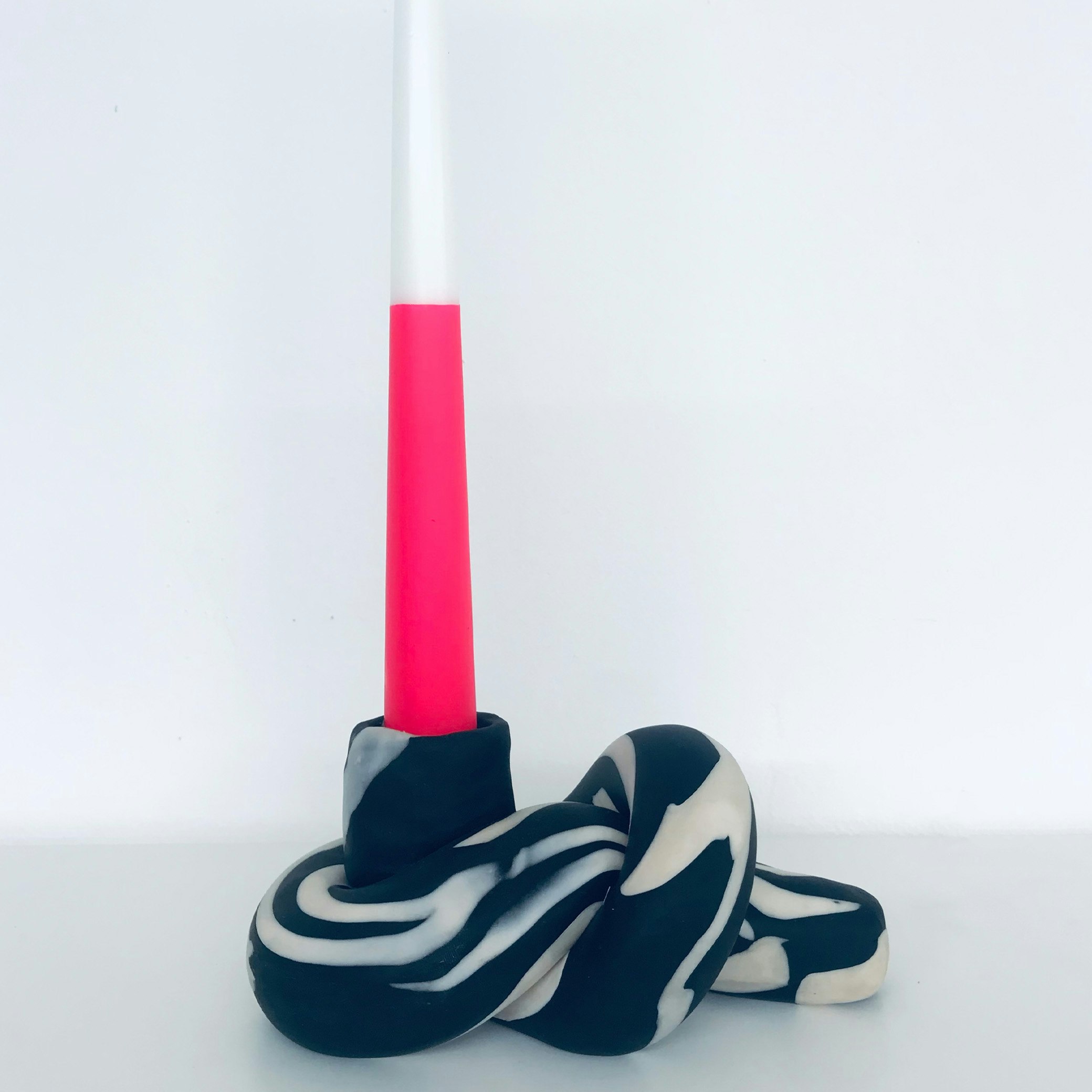 Knot Zebra Sculpture Candle Holder by