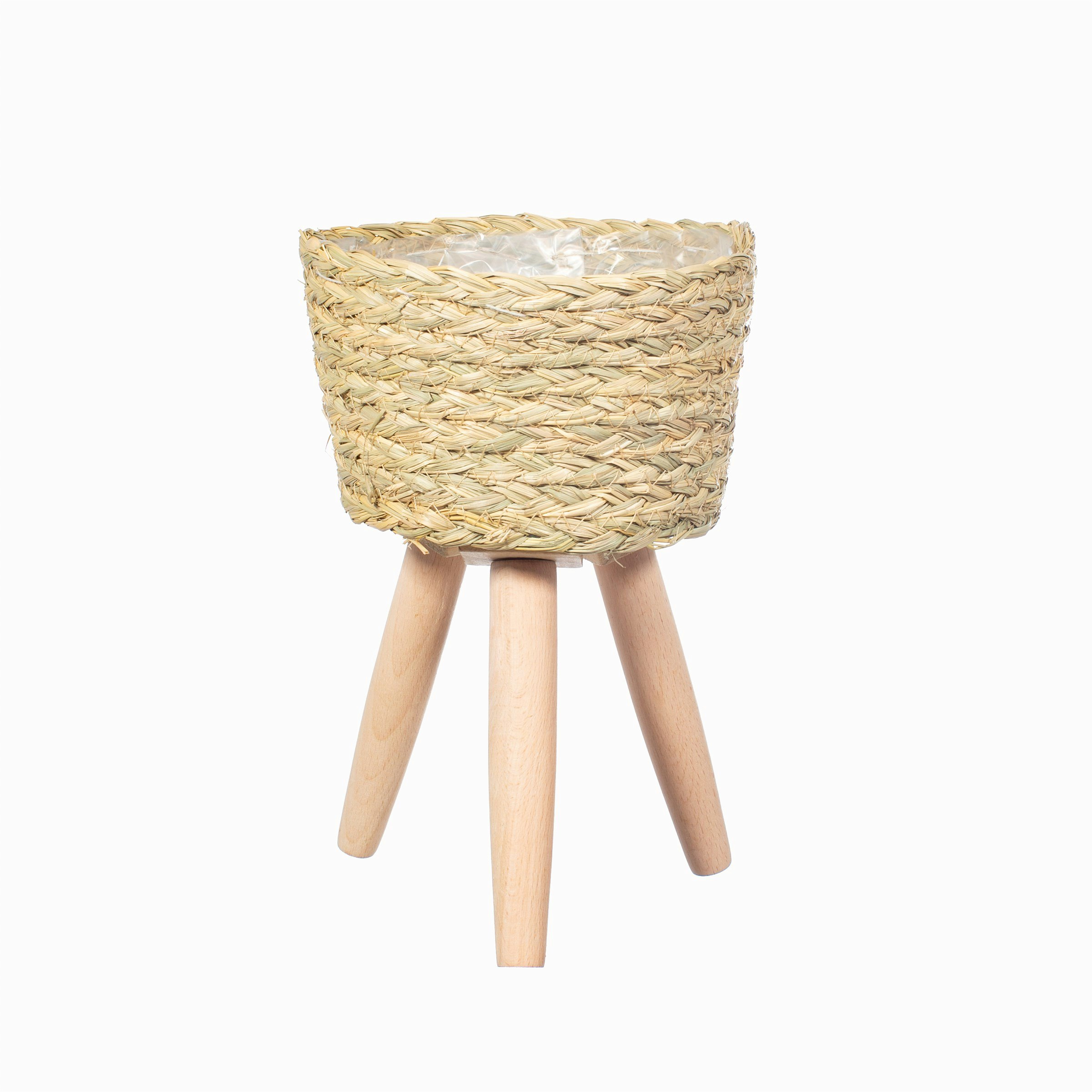 Natural Basket Planter Stand by Sass & Belle