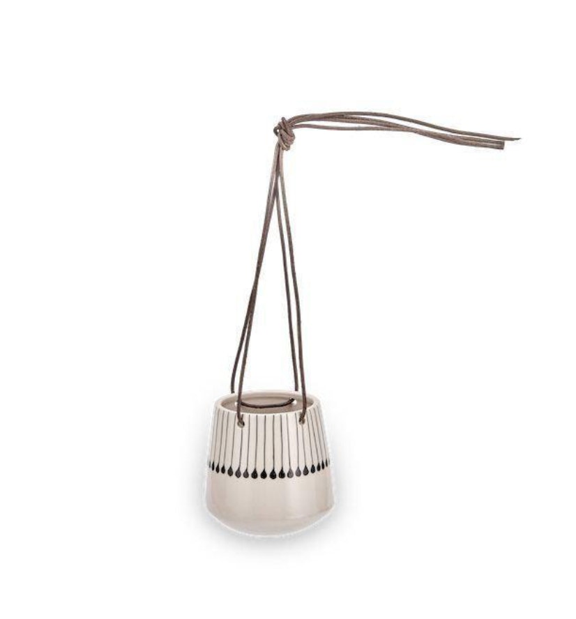 Small Matamba Ceramic Hanging Planter by Nkuku