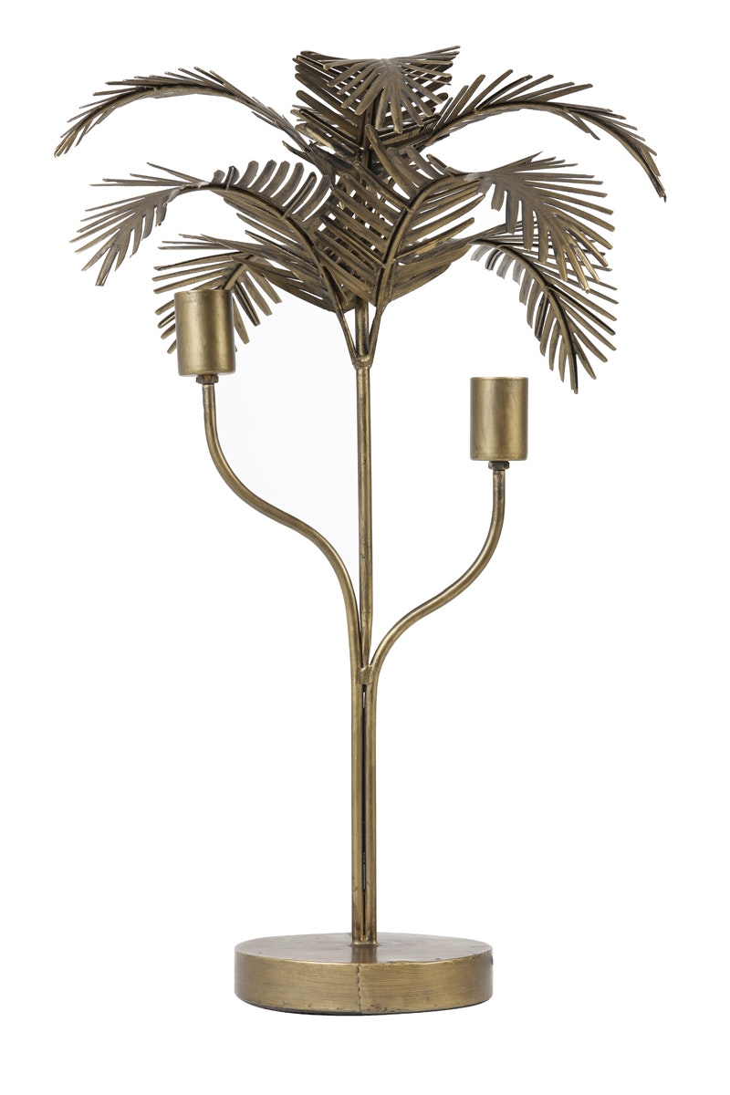 Palm Table Lamp - Antique Bronze by