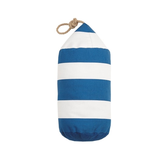 Navy White Buoy Shaped Cushion by Hyde And Seek