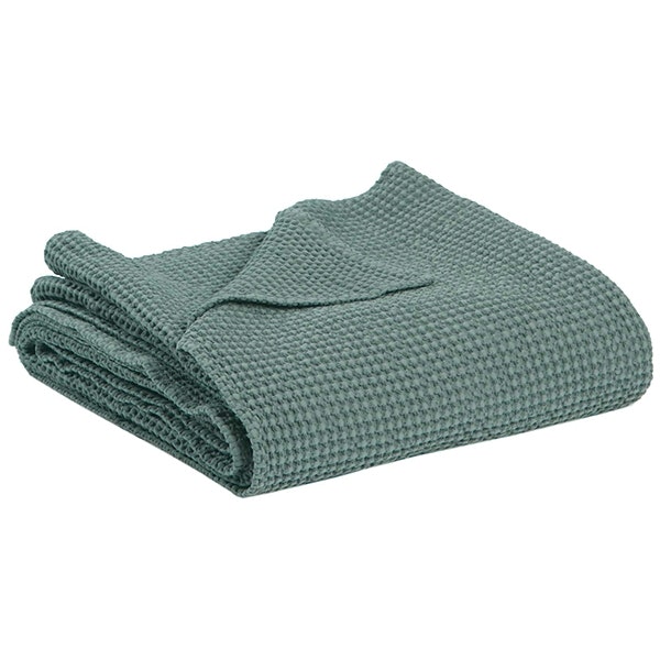 Maia Stonewashed Throw Green-Grey by Vivaraise