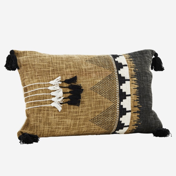 Printed Cushion Cover W Tassels by Madam Stoltz