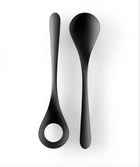 Salad Servers Stockholm In Black by Design House Stockholm