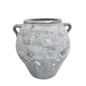 Grey Wash Terracotta Urn by Terrace and Garden