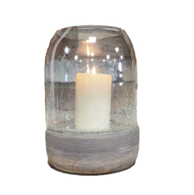 Crackle Hurricane Candle Holder by Dutch Imports and Daughters