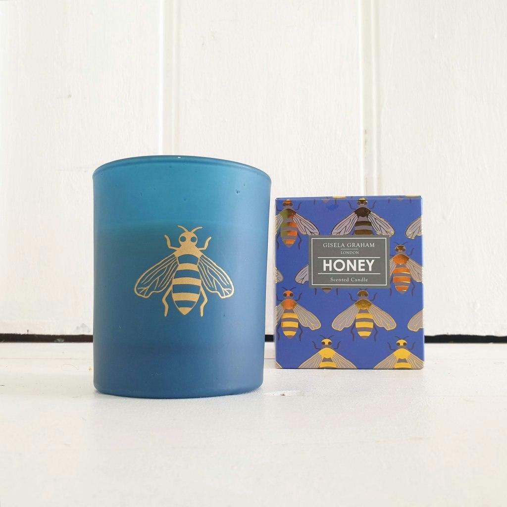Midnight Blue Bee Scented Candle by Gisela Graham