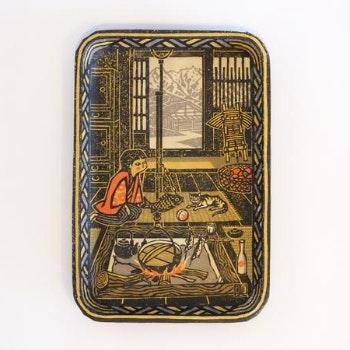 Paper Tray: Robata Scene by Shin Kogei