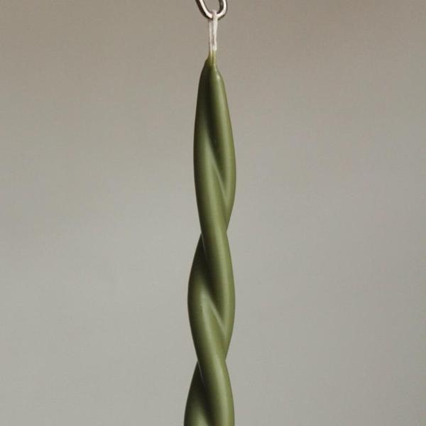 Twisted Candle | Moss by Wax Atelier