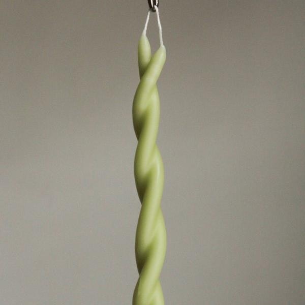 Twisted Candle | Pistachio by Wax Atelier