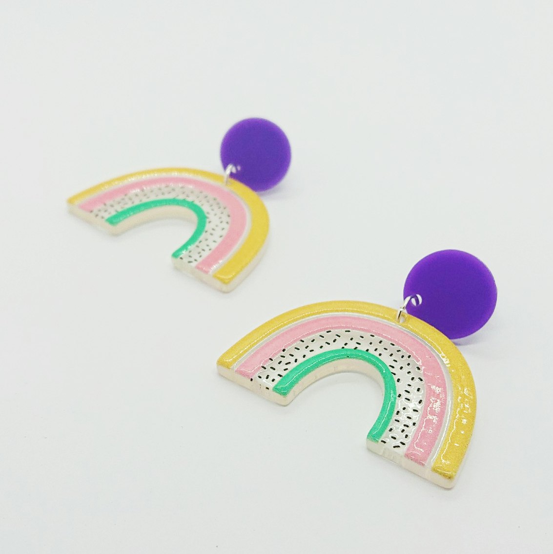 Rainbow Acrylic Earrings by Bassy Loves Betsy