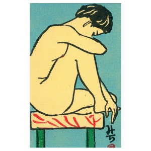 Nude Matchbox Print by East End Prints
