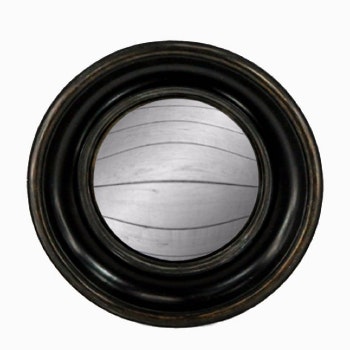 Black Rounded Framed Large Convex Mirror (14) by