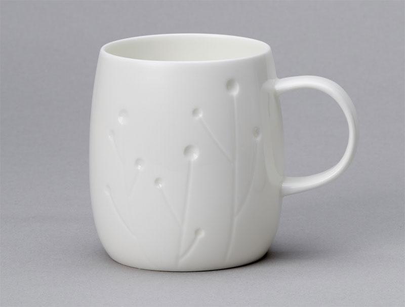 370ml Fine Bone China Cotton Pattern Mug by Distinctly Living