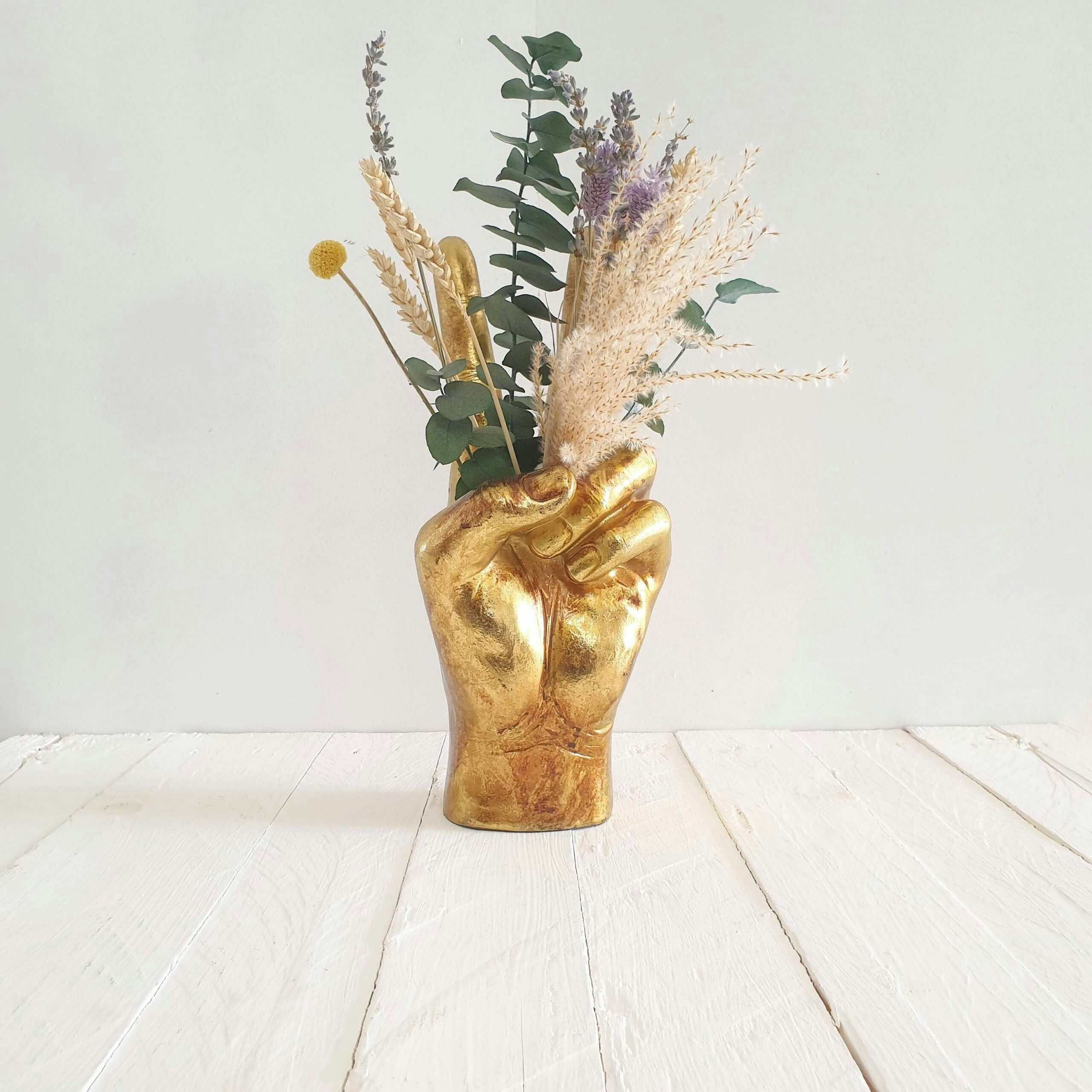 Gold Impressions Vase Peace by