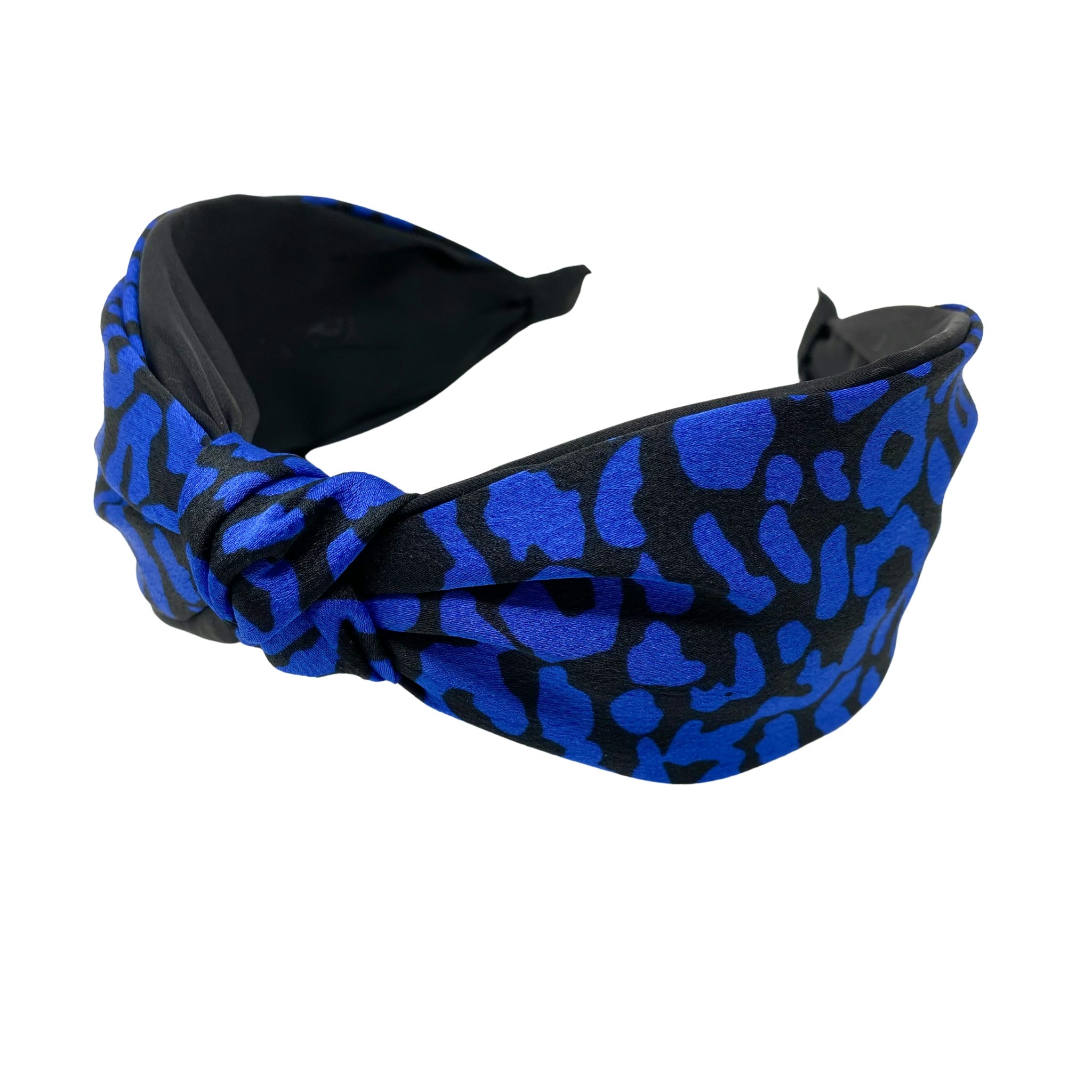 Animal Print Knot Headband Blue by Universe Of Us