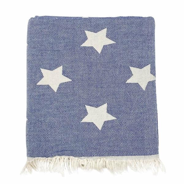 Cotton Star Throw In Denim by Ailera