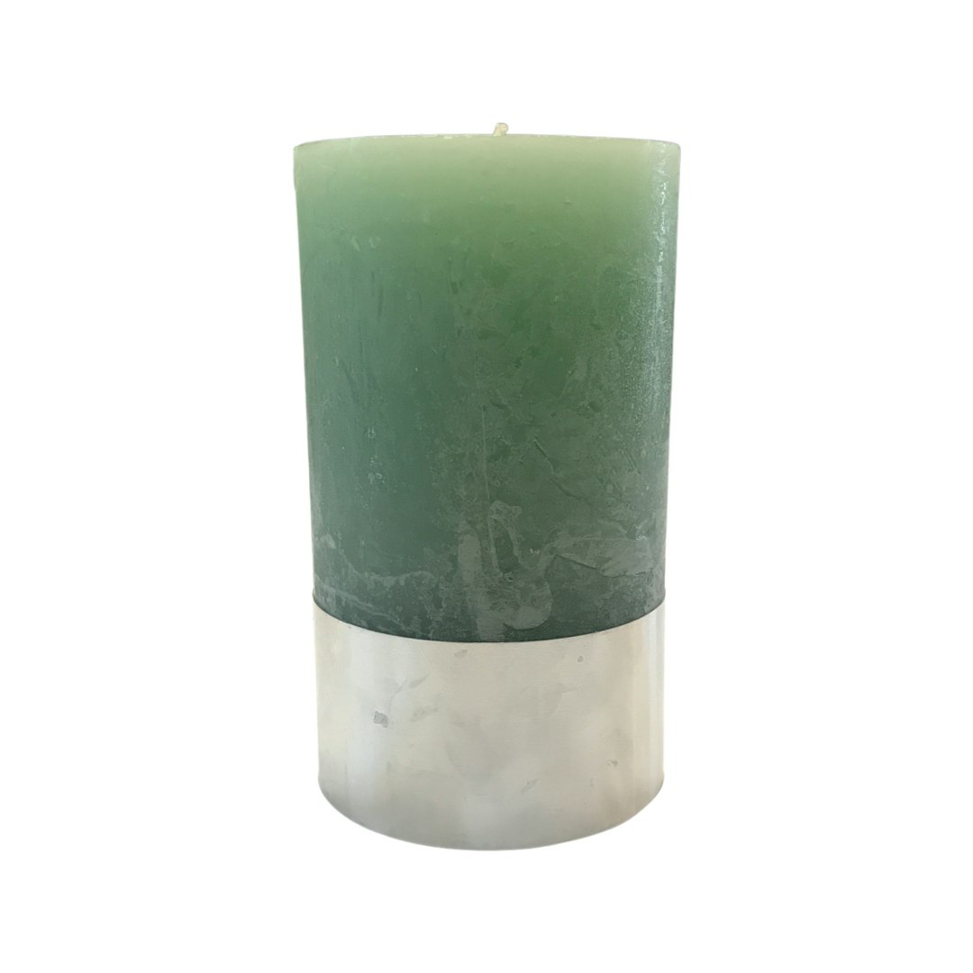 Green Pillar Candle by The Libra Company
